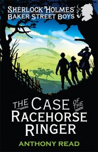 Book cover for the Baker Street Boys title, the Case of the Racehorse Ringer