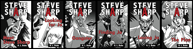 Book covers for the Steve Sharp series