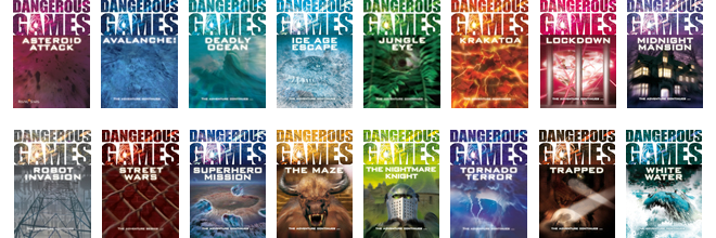 Book covers for the Dangerous Games series