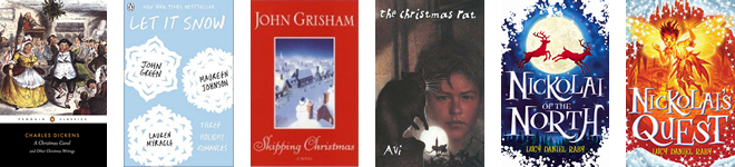 Book covers for Christmas books for older readers
