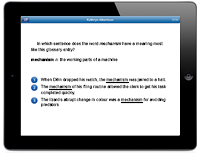 Screenshot of a STAR Reading question on an iPad