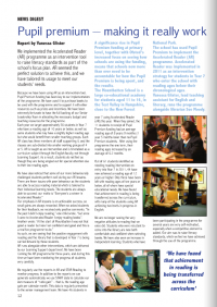 Screenshot of feature from QA magazine feature on The Mountbatten School's AR success