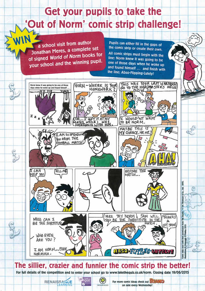 Giselle Pinto's winning entry for the Out of Norm comic strip challenge