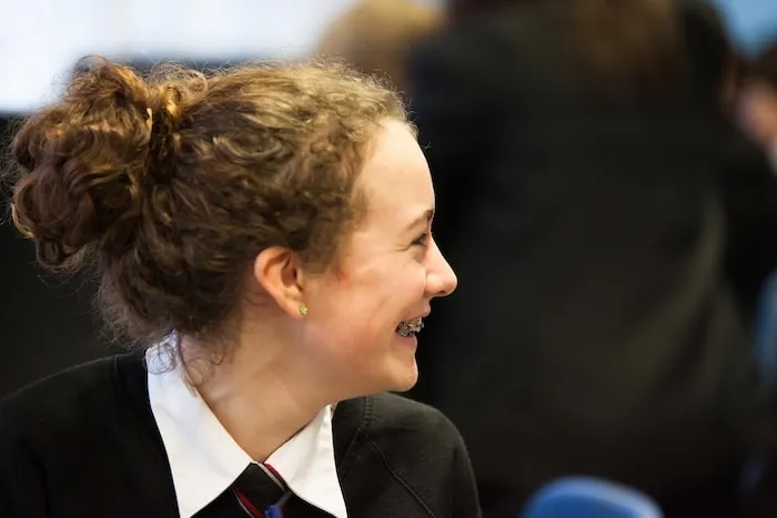 Smiling student